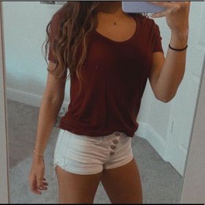 Burnt Orange Soft Flowy Tshirt